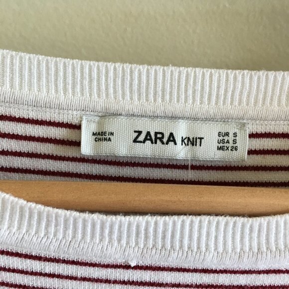 ZARA STRIPED SWEATER CREWNECK LONG SLEEVE KNIT BOXY OVERSIZED WOMENS SIZE S - Picture 3 of 6
